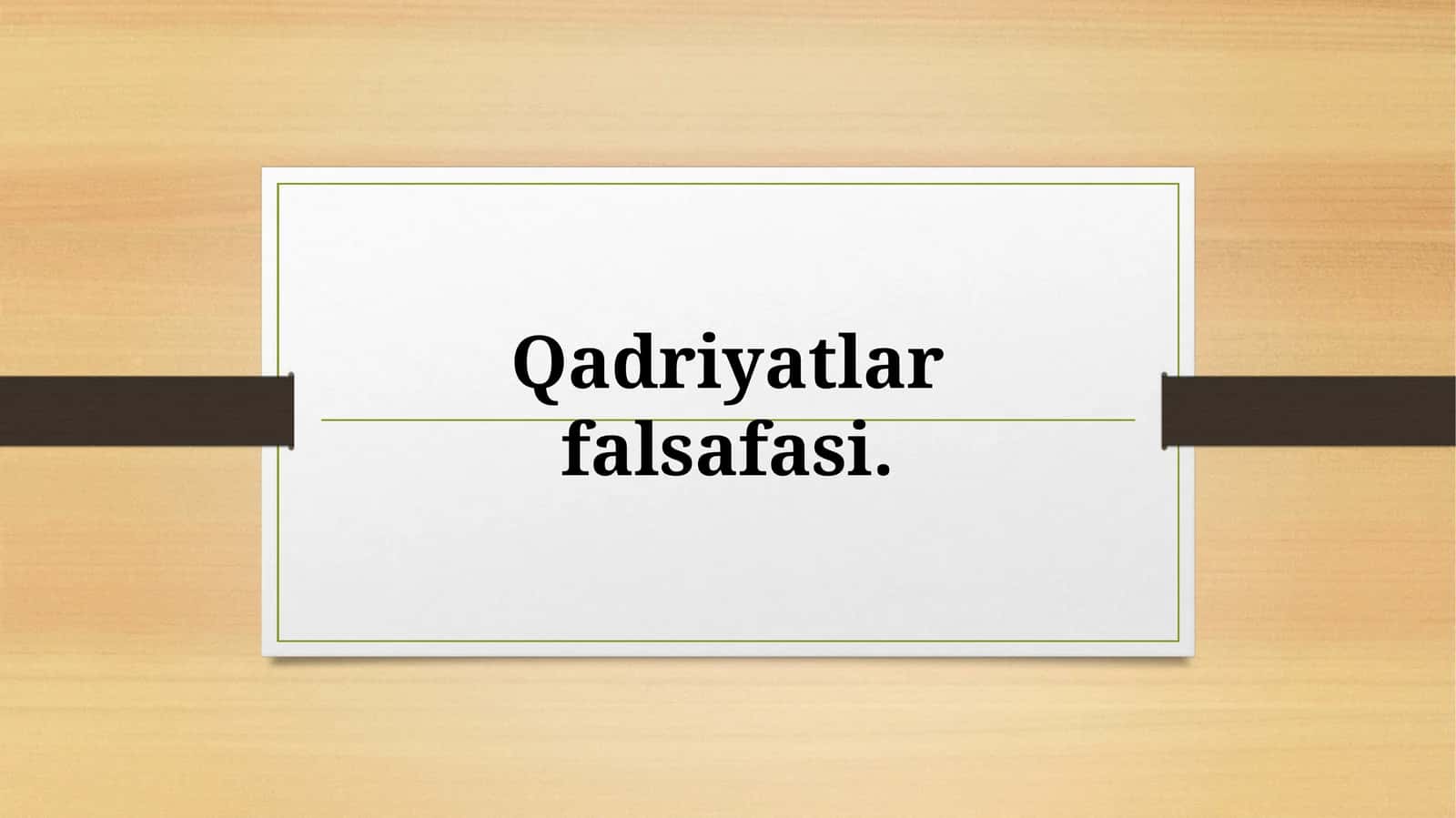 Qadriyatlar falsafasi