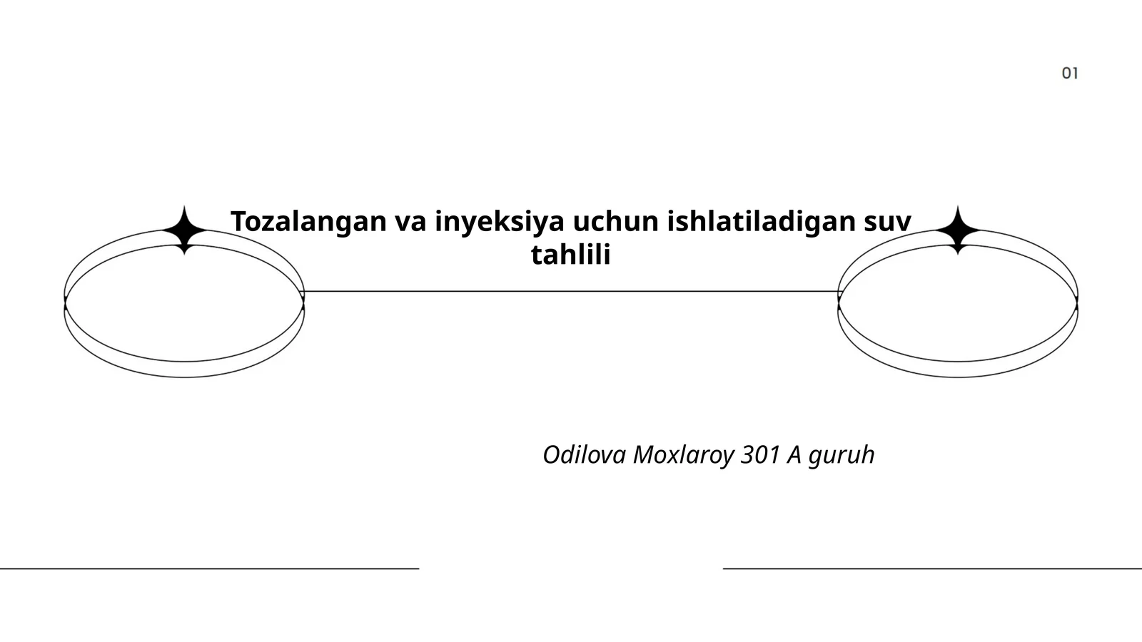 Tozalangan va inyeksiya uchun ishlatiladigan suv tahlili