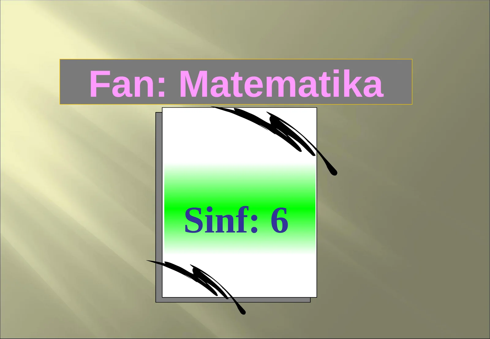 Sinf:6 Matematika