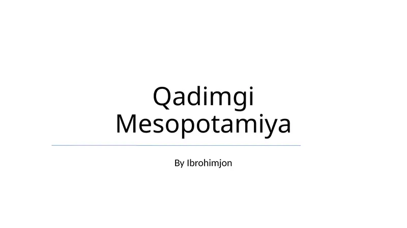 Qadimgi Mesopotamiya