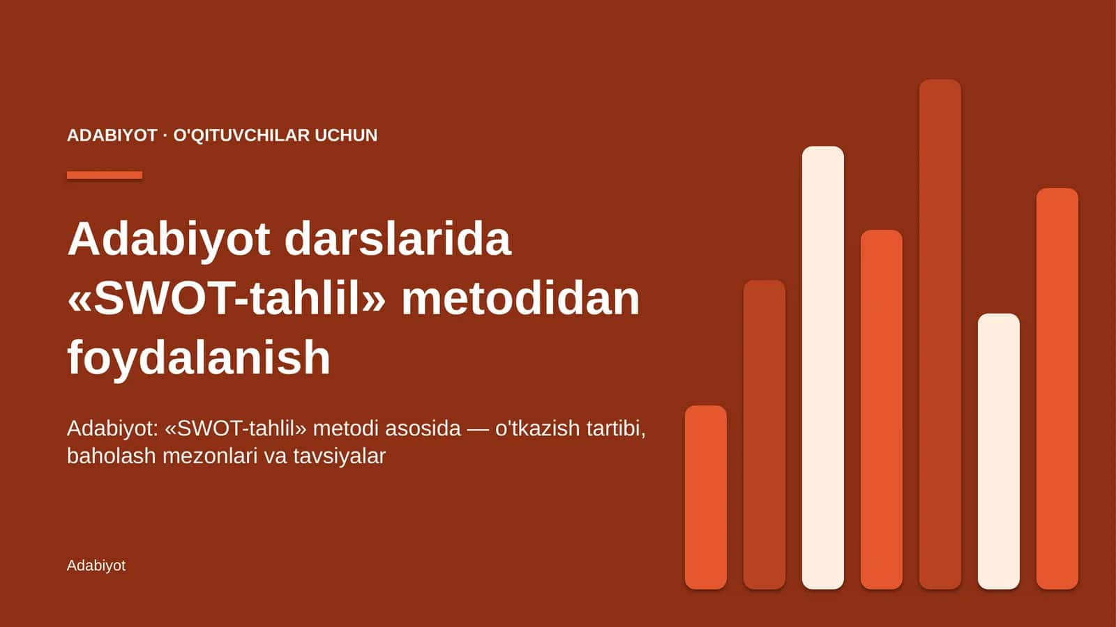 adabiyot darslarida swot tahlil metodidan foydalanish 5580