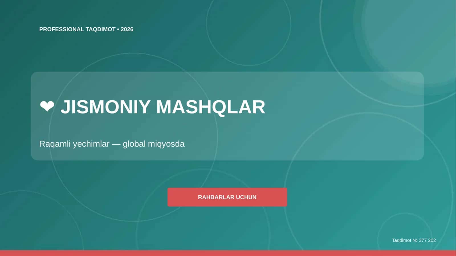 Jismoniy mashqlar: raqamli yechimlar (global miqyosda) [rahbarlar uchun]