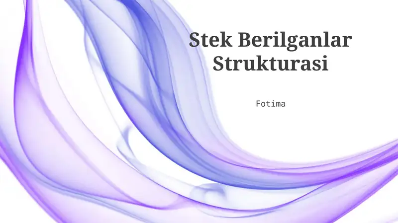 Stek Berilganlar Strukturasi