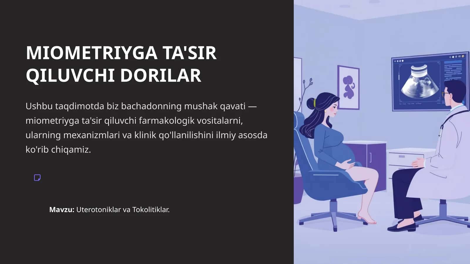 Miometriyga Ta'sir Qiluvchi Dorilar