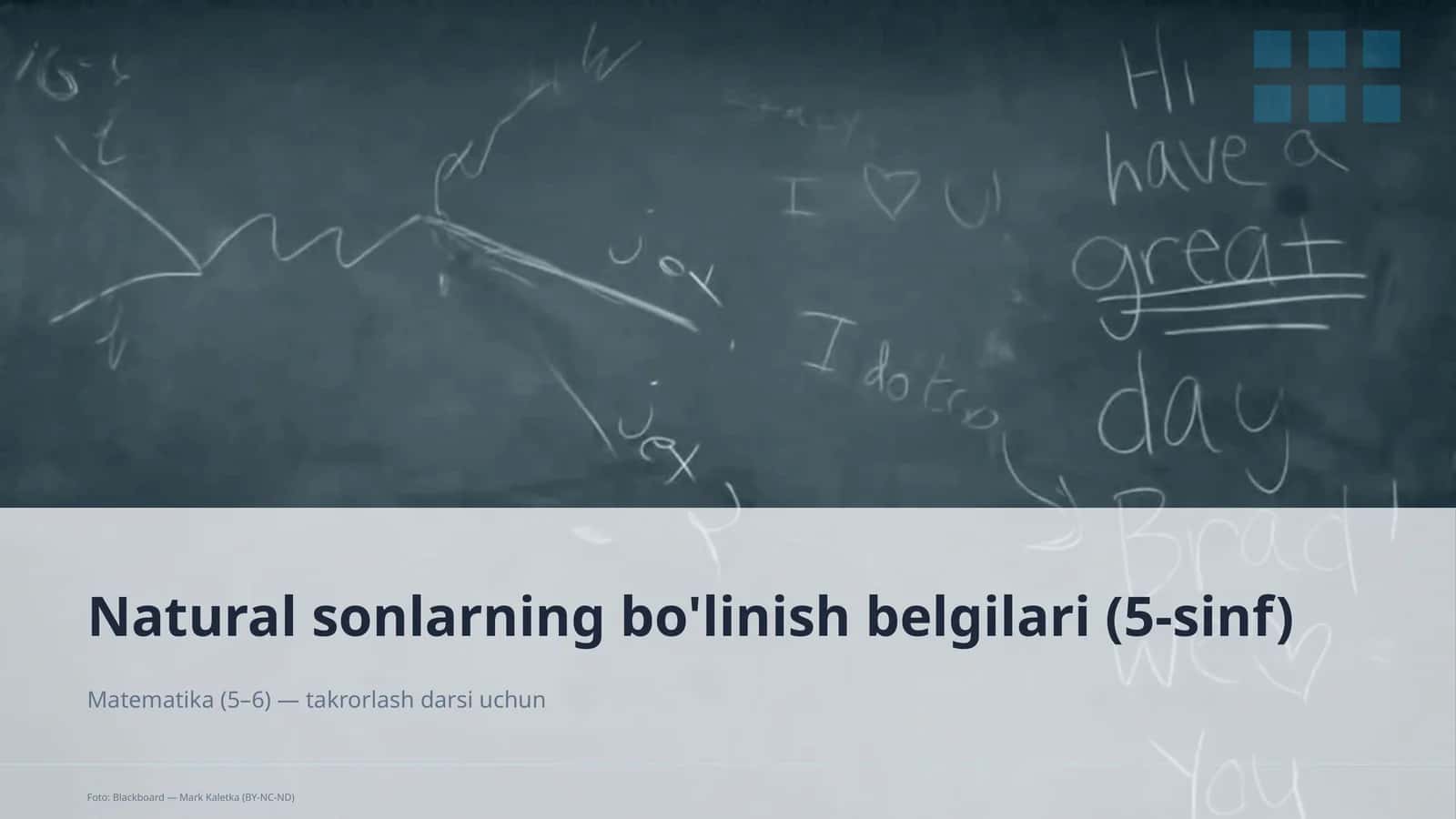 Natural sonlarning bo'linish belgilari (5-sinf)