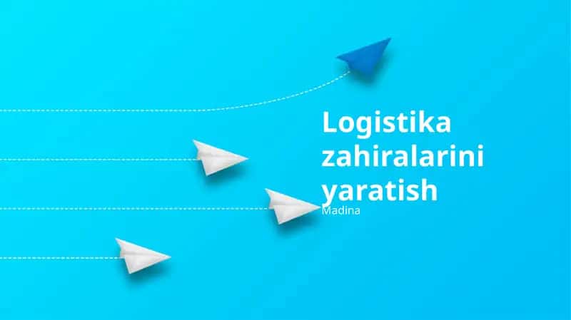 Logistika zahiralarini yaratish