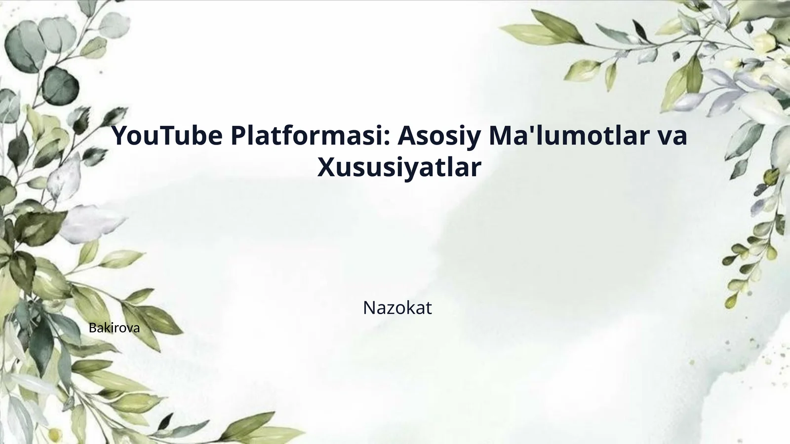 YouTube Platformasi: Asosiy Ma'lumotlar va Xususiyatlar