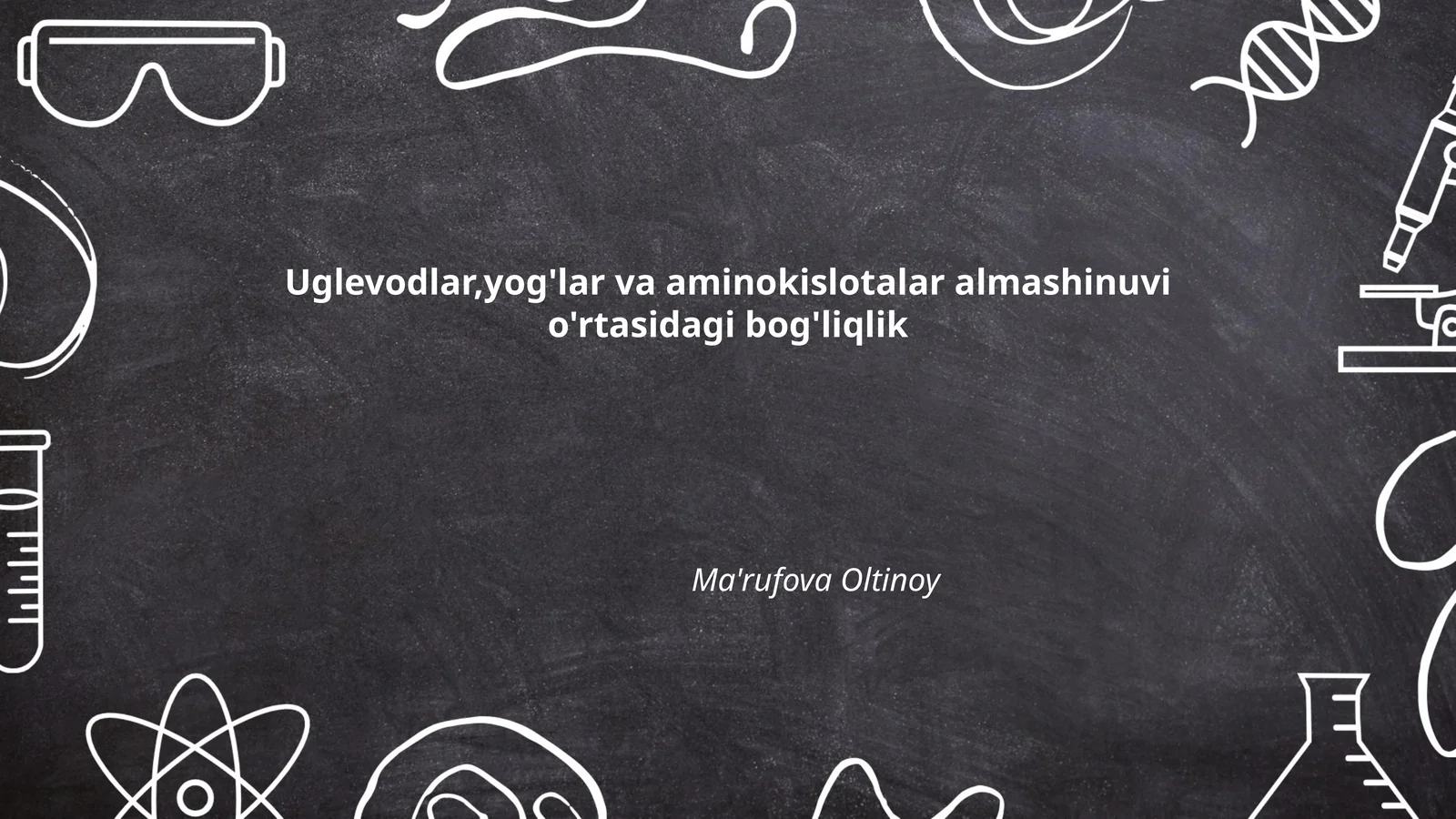 Uglevodlar,yog'lar va aminokislotalar almashinuvi o'rtasidagi bog'liqlik