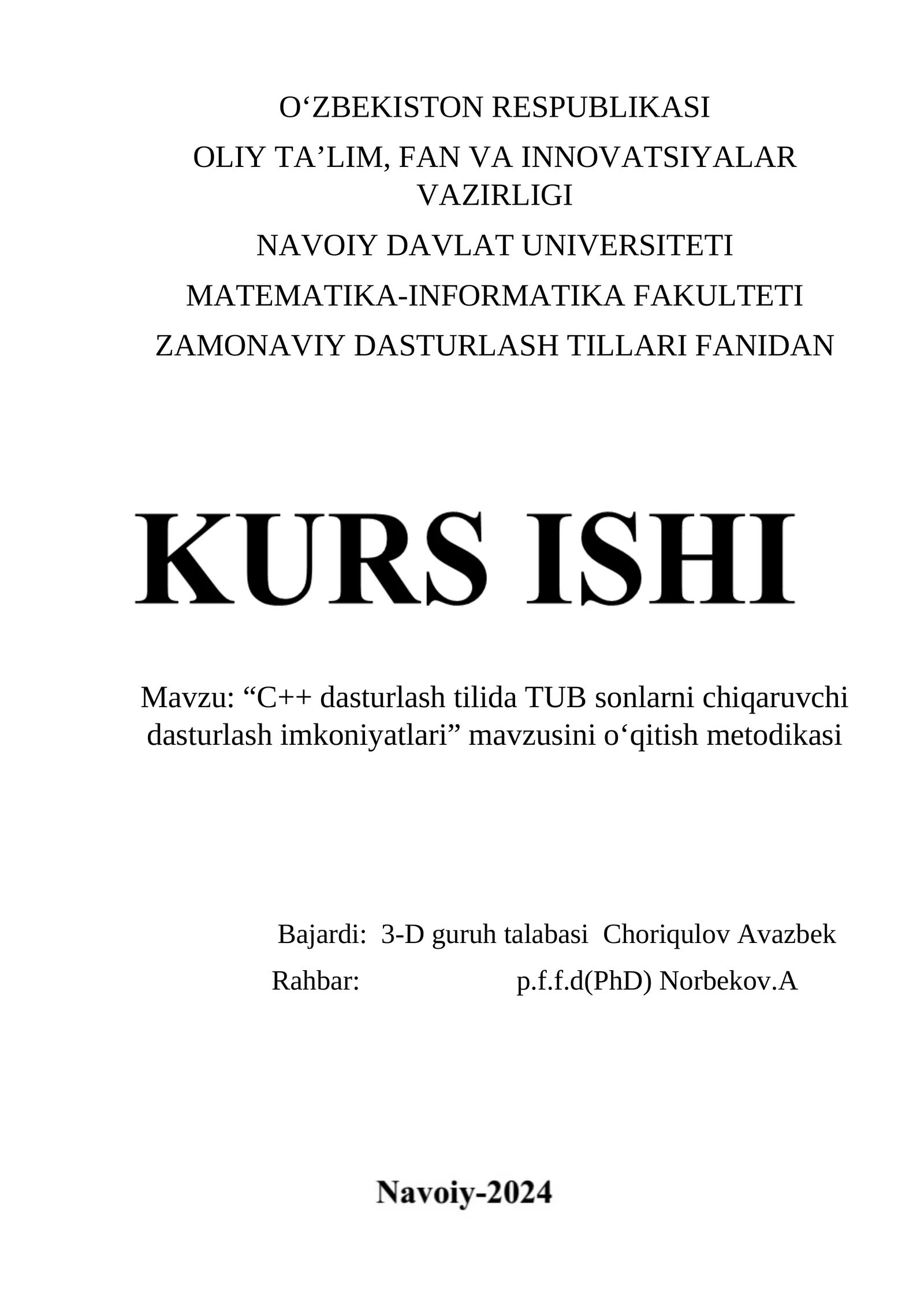 C++ dasturlash tilida TUB sonlarni chiqaruvchi dasturlash imkoniyatlari