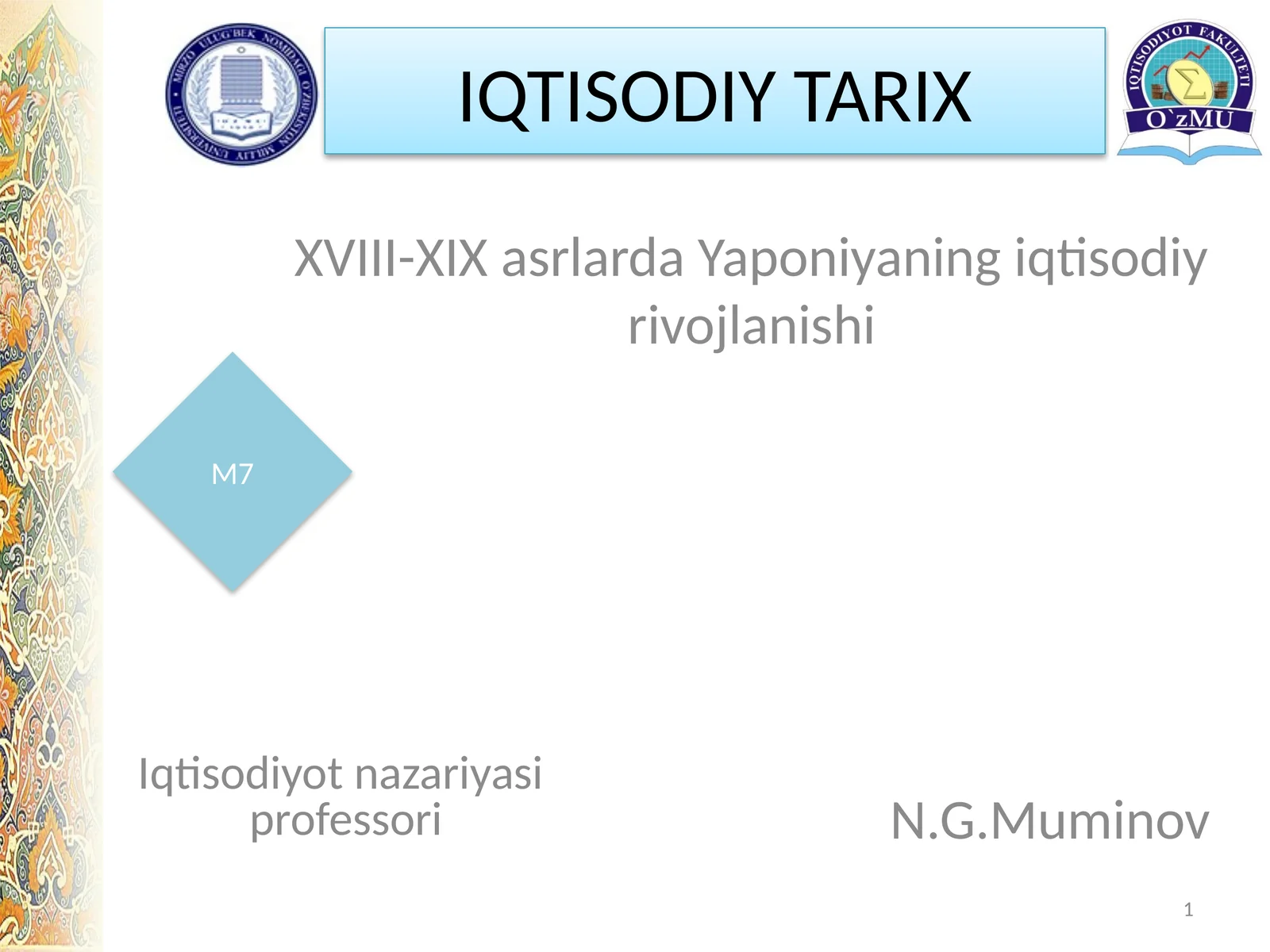 XVIII-XIX asrlarda Yaponiyaning iqtisodiy rivojlanishi