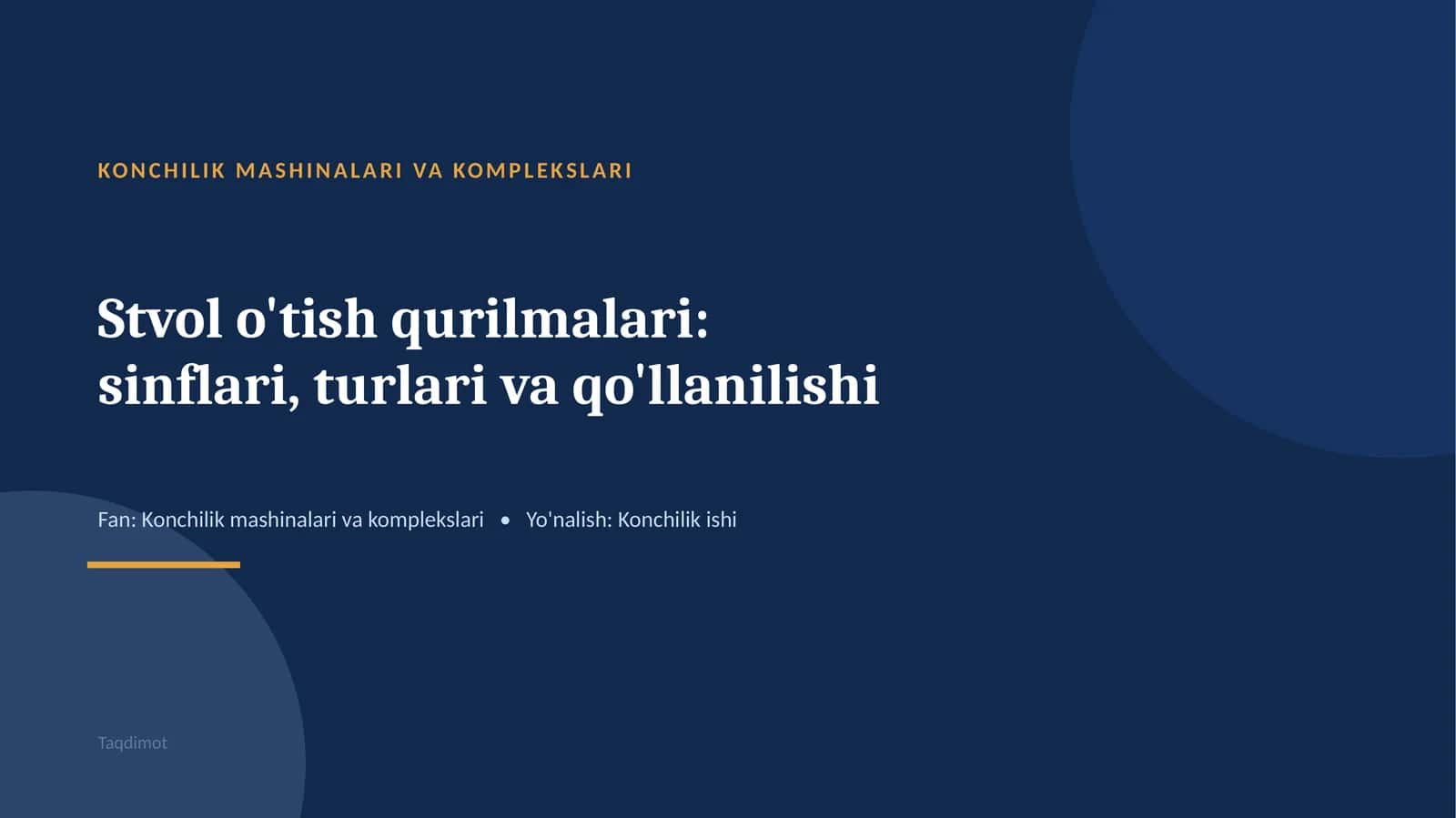 Konchilik mashinalari va komplekslari
