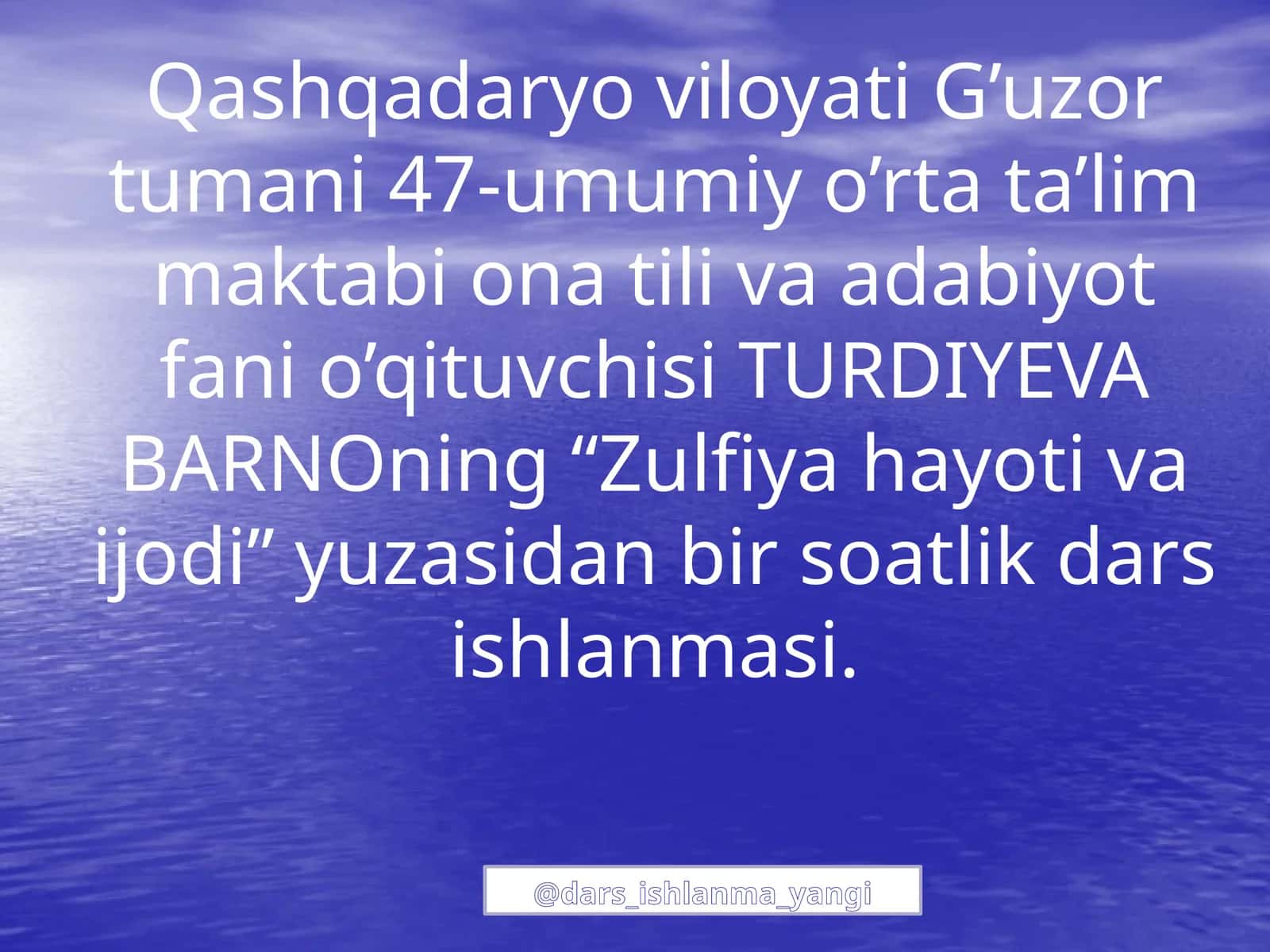 Zulfiya Isroilova hayoti va ijodi