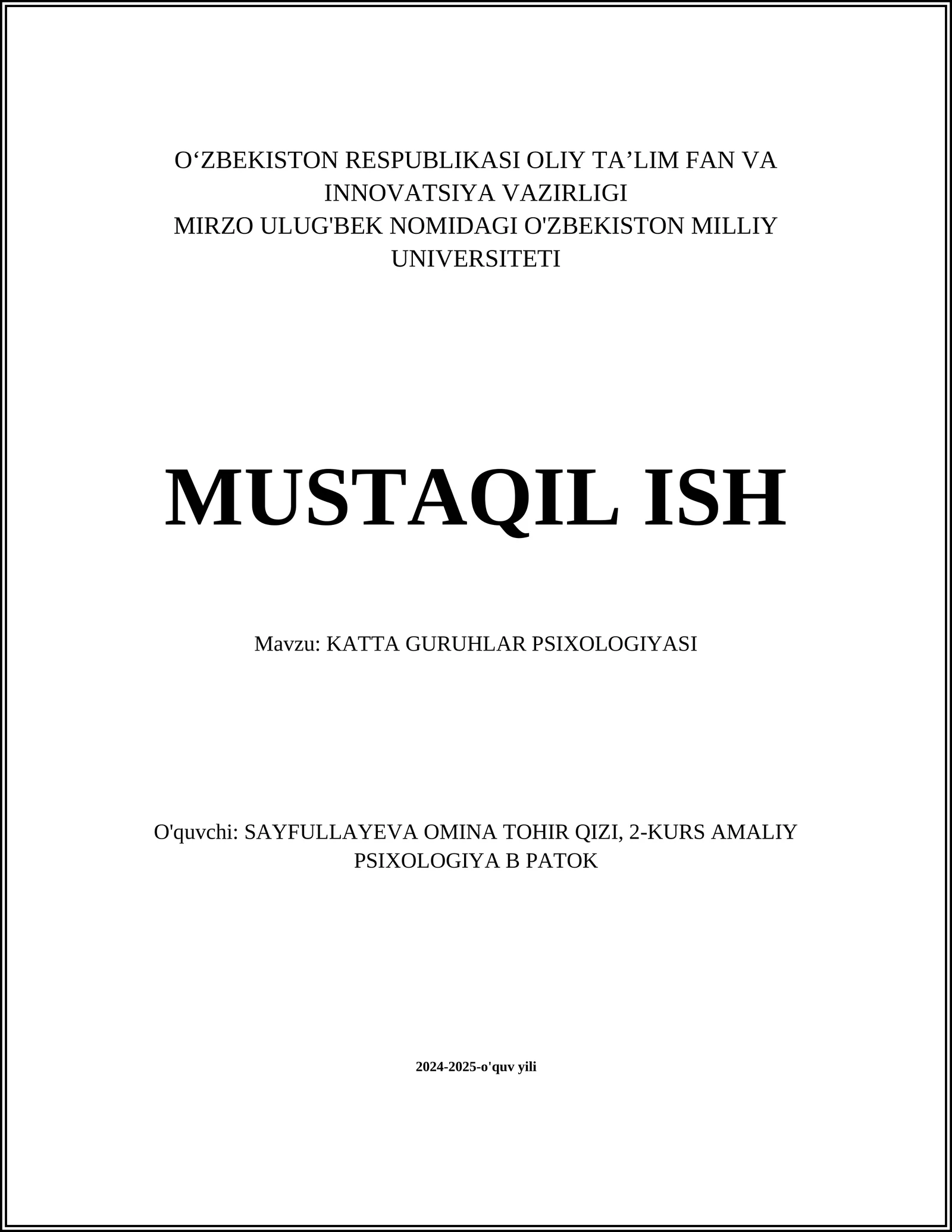 KATTA GURUHLAR PSIXOLOGIYASI