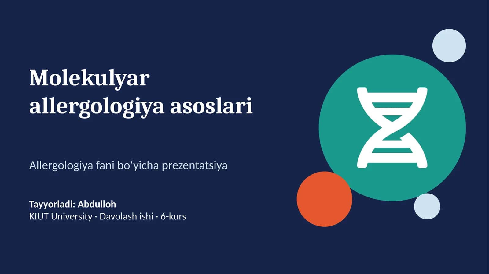 Molekulyar allergologiya asoslari