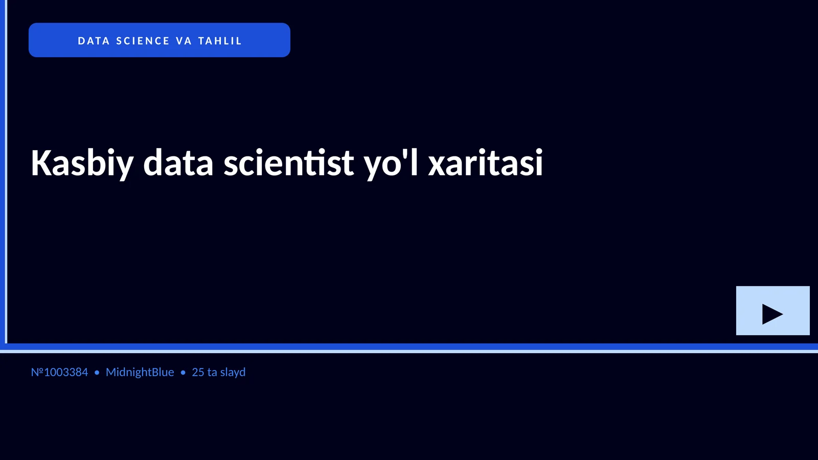 Kasbiy data scientist yo'l xaritasi