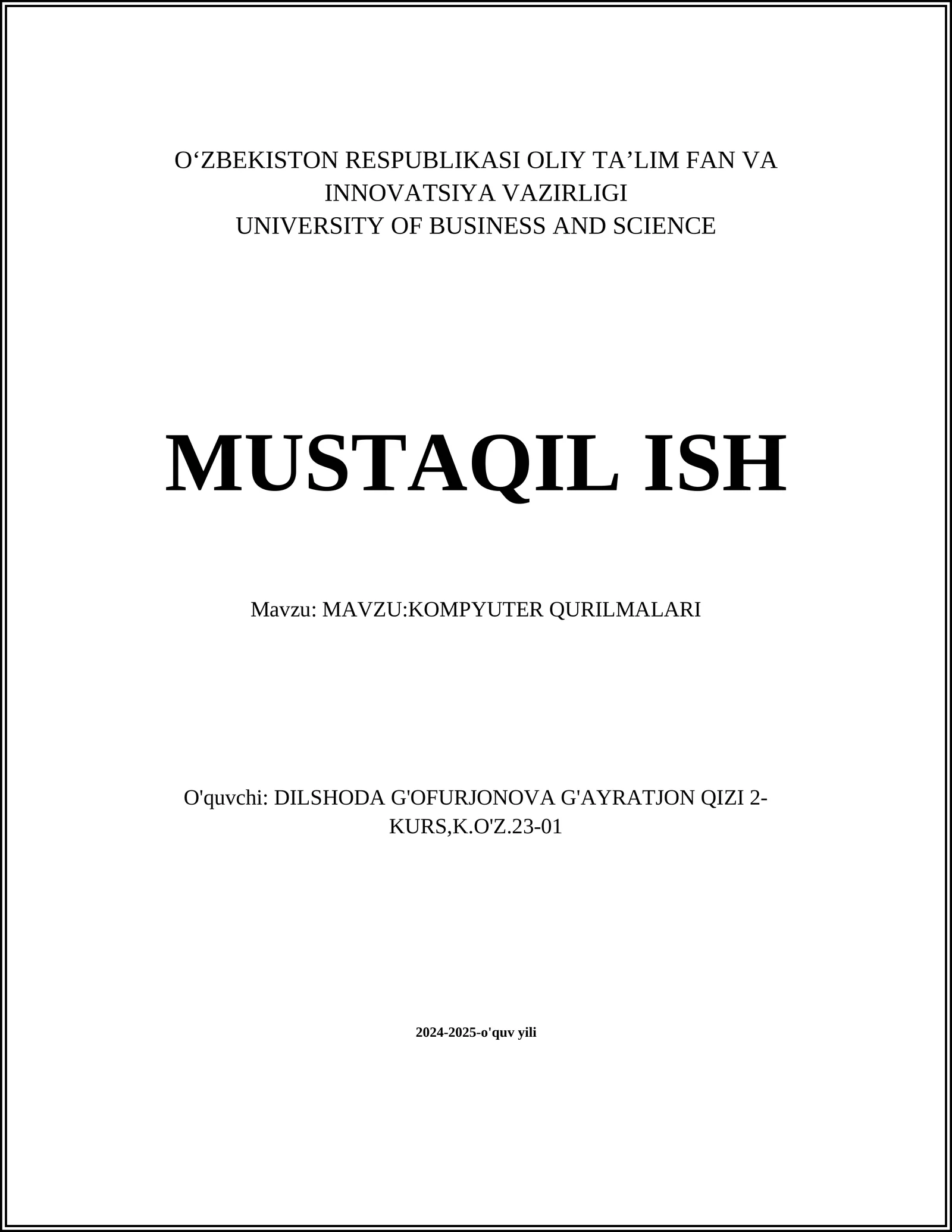 Kompyuter qurilmalari