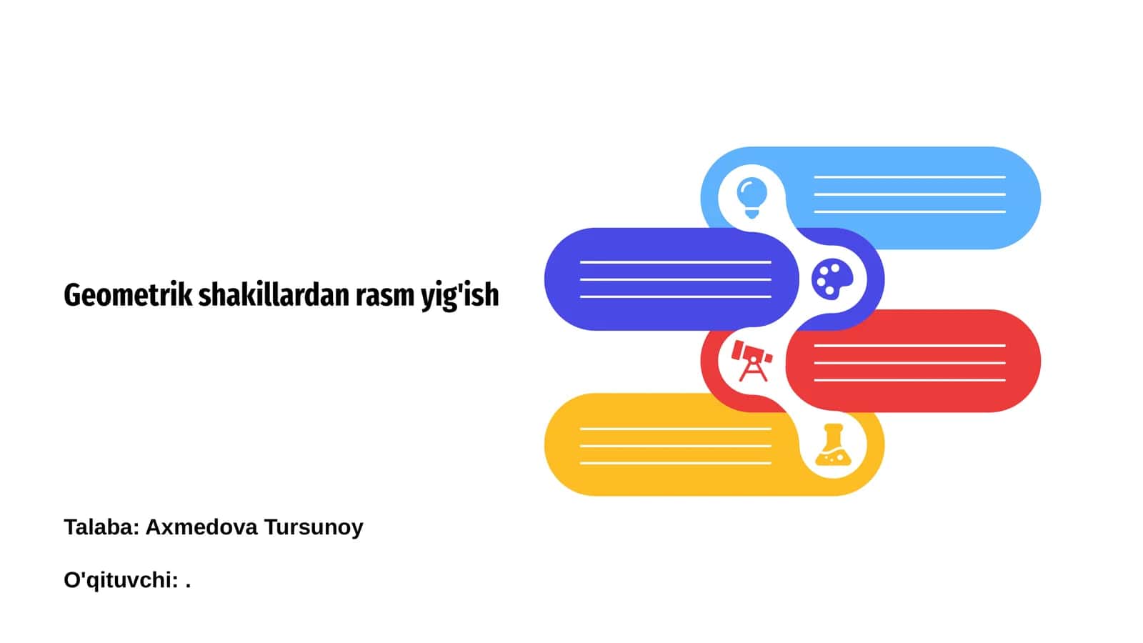 Geometrik shakillardan rasm yig'ish