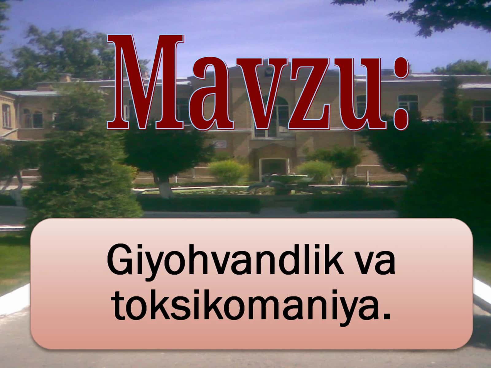 Insoniyatni falokatga etaklovi