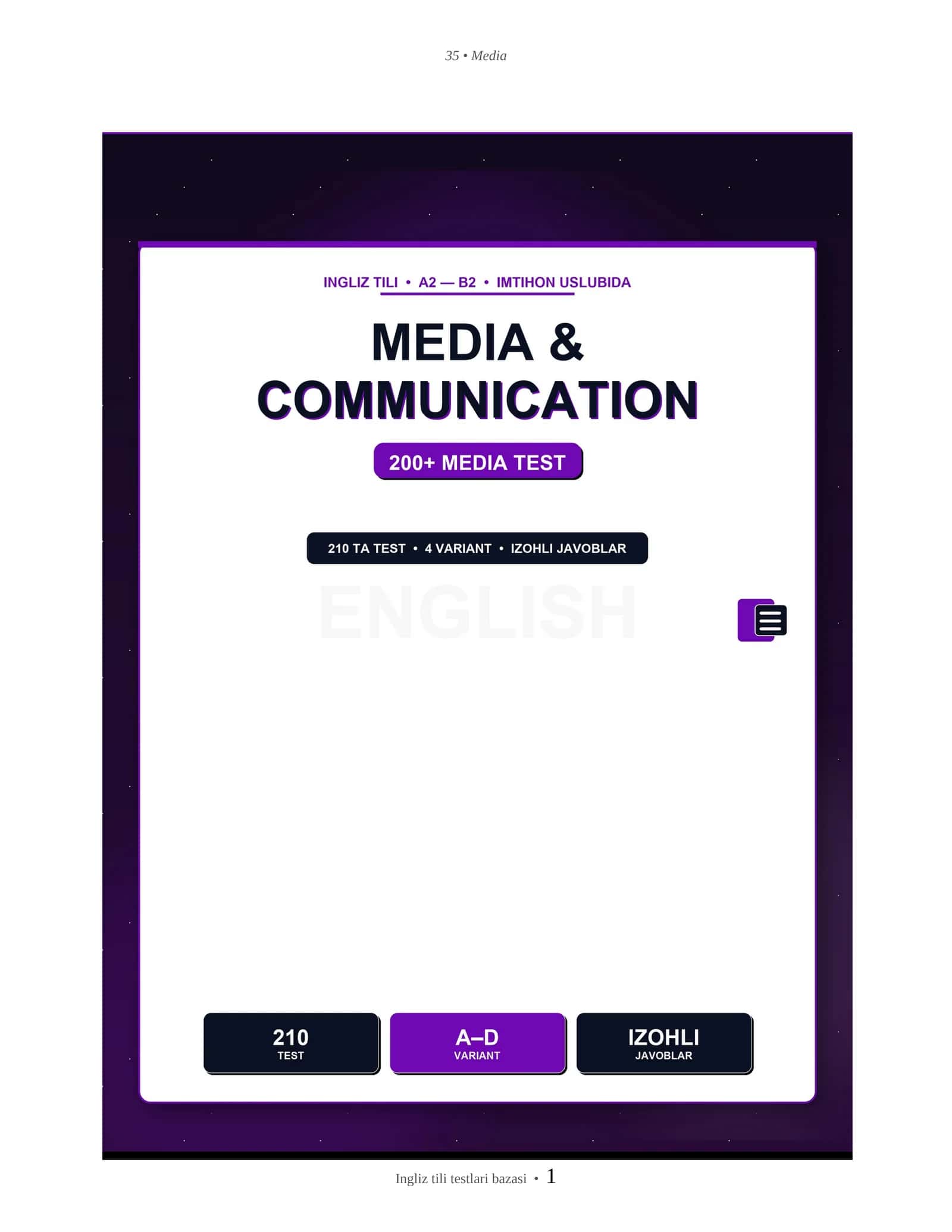 INGLIZ TILI MEDIA & COMMUNICATION