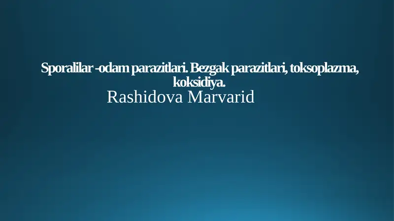 Sporalilar -odam parazitlari, Bezgak parazitlari, Toksoplazma, Koksidiya