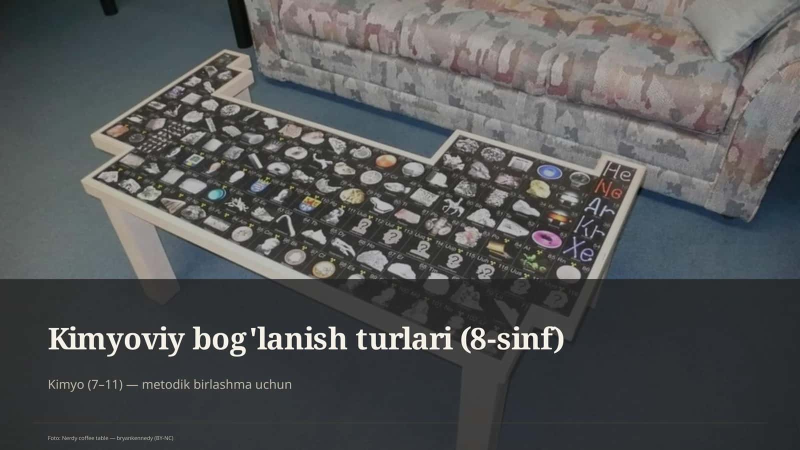 Kimyoviy bog'lanish turlari (8-sinf)