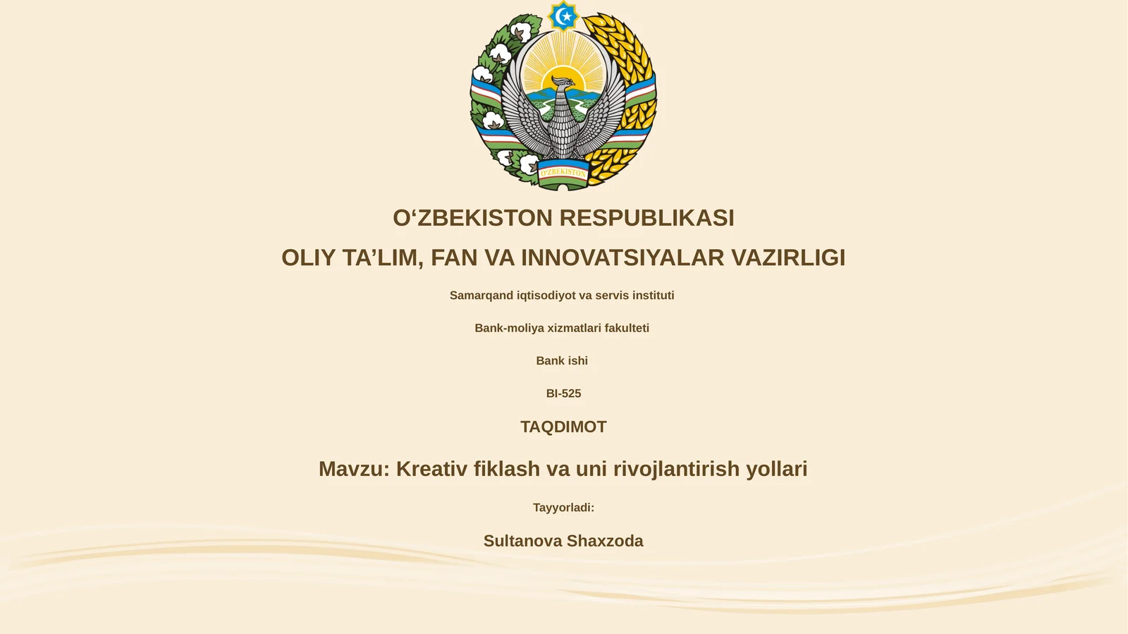 Kreativ fiklash va uni rivojlantirish yollari