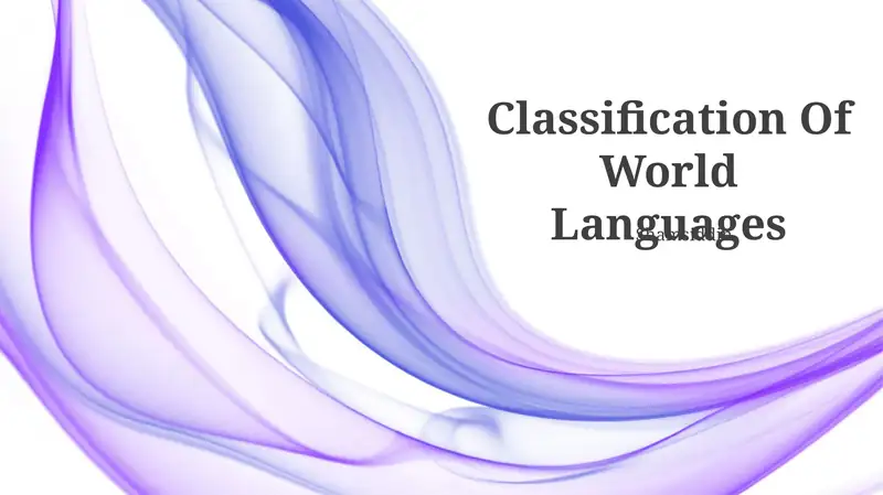 Classification Of World Languages