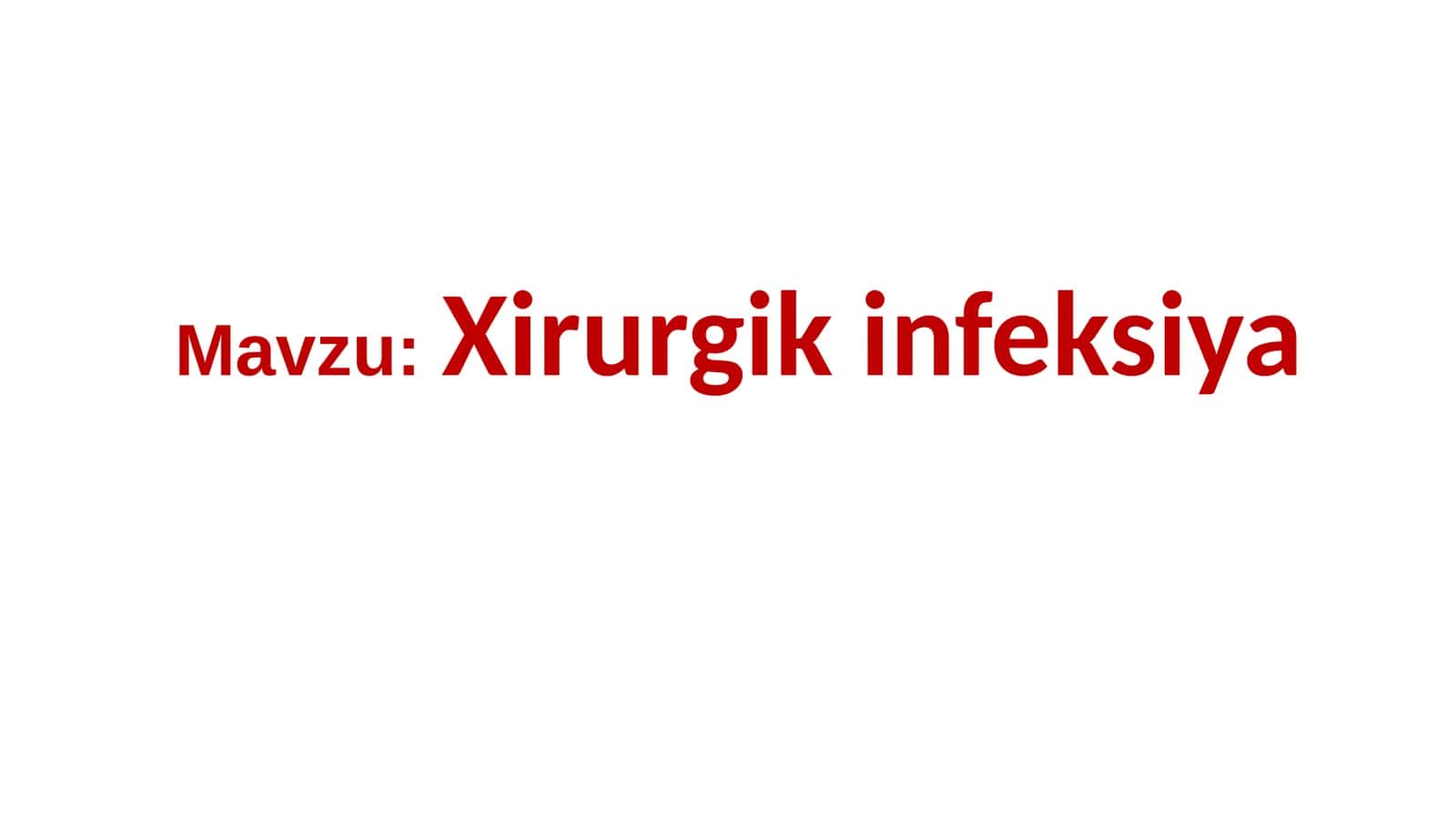 Xirurgik infeksiya