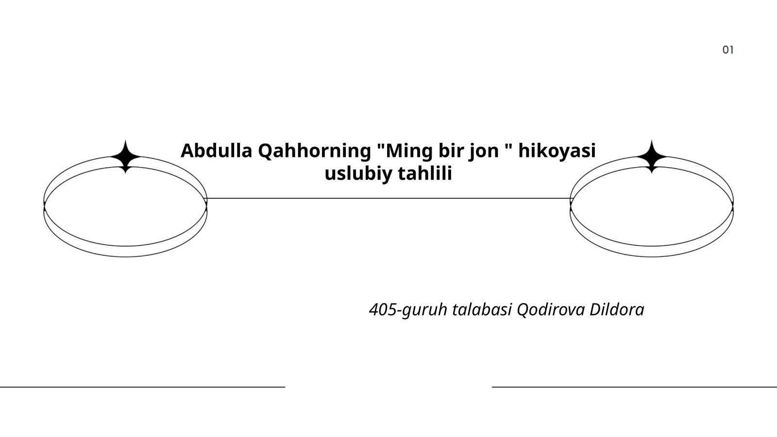 Abdulla Qahhorning "Ming bir jon " hikoyasi uslubiy tahlili