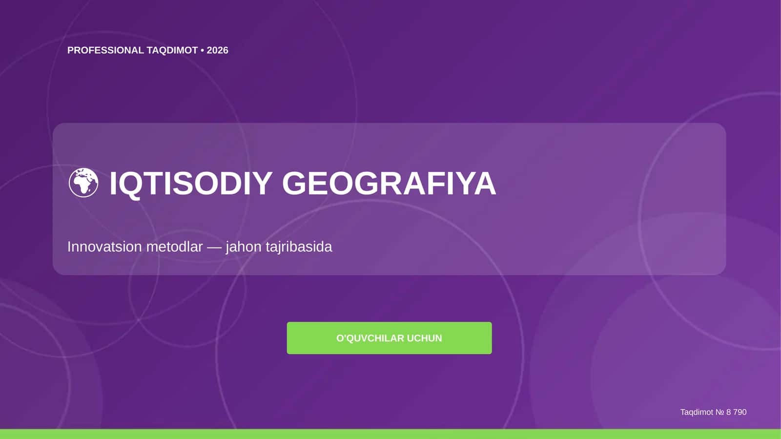 IQTISODIY GEOGRAFIYA
