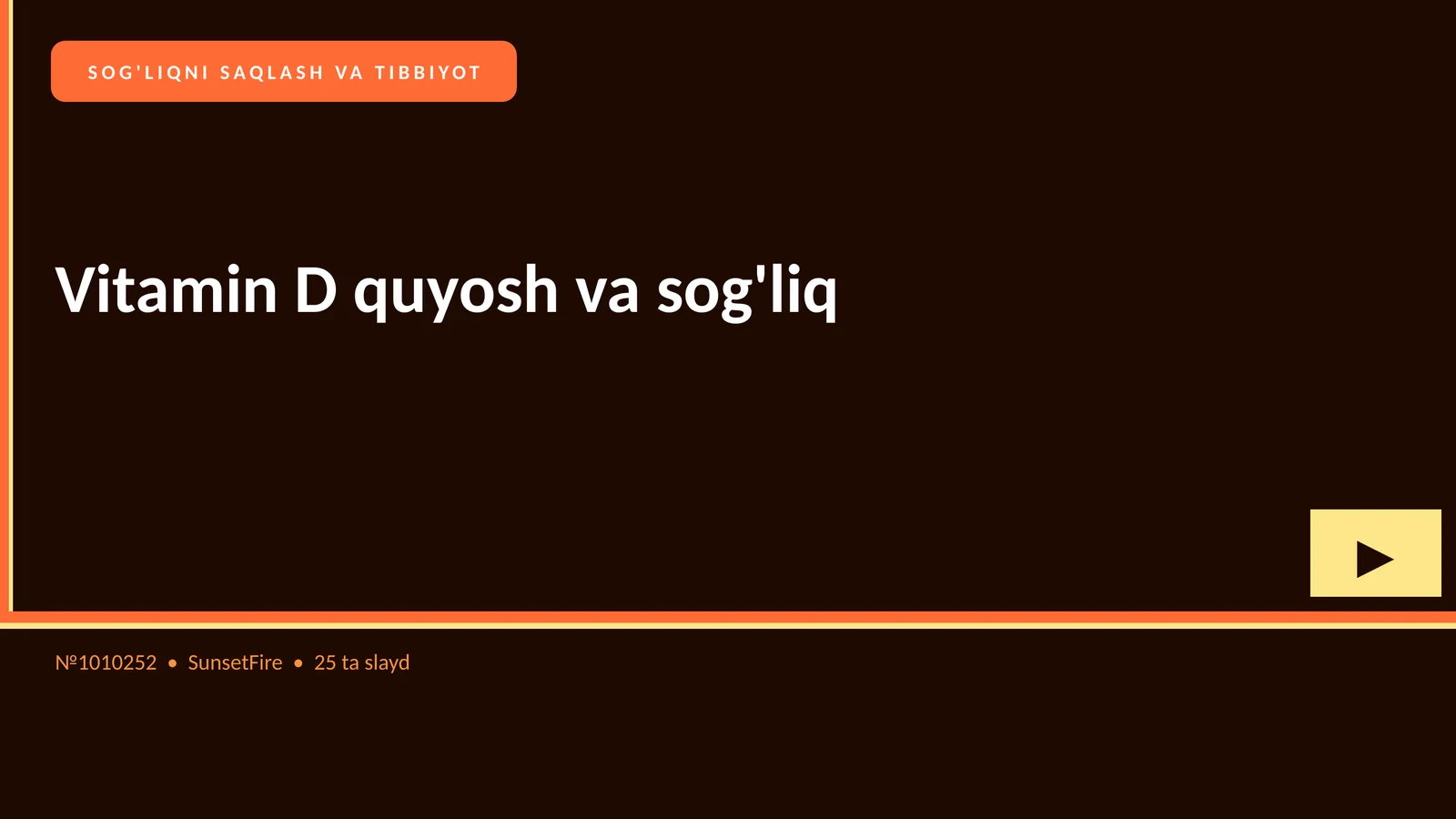 Vitamin D quyosh va sog'liq