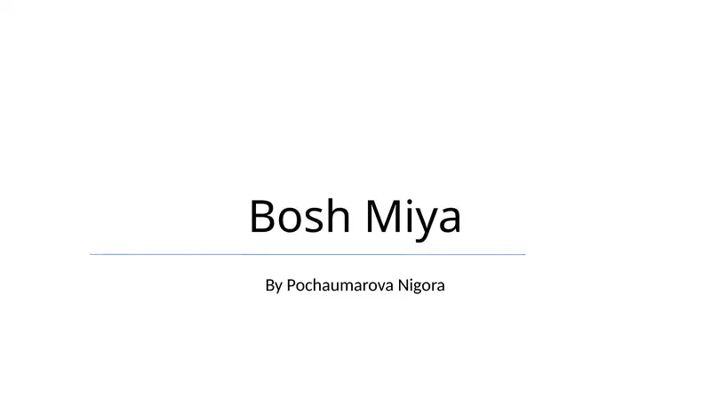 Bosh Miya