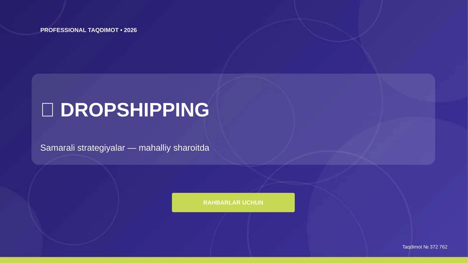 Dropshipping: samarali strategiyalar (mahalliy sharoitda) [rahbarlar uchun]