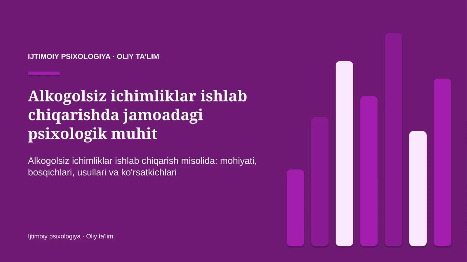 alkogolsiz ichimliklar ishlab chiqarishda jamoadagi psixologik muhit 7351