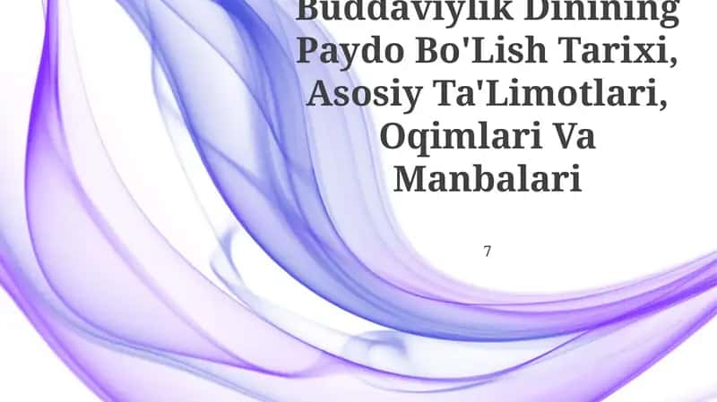 Buddaviylik Dinining Paydo Bo'Lish Tarixi