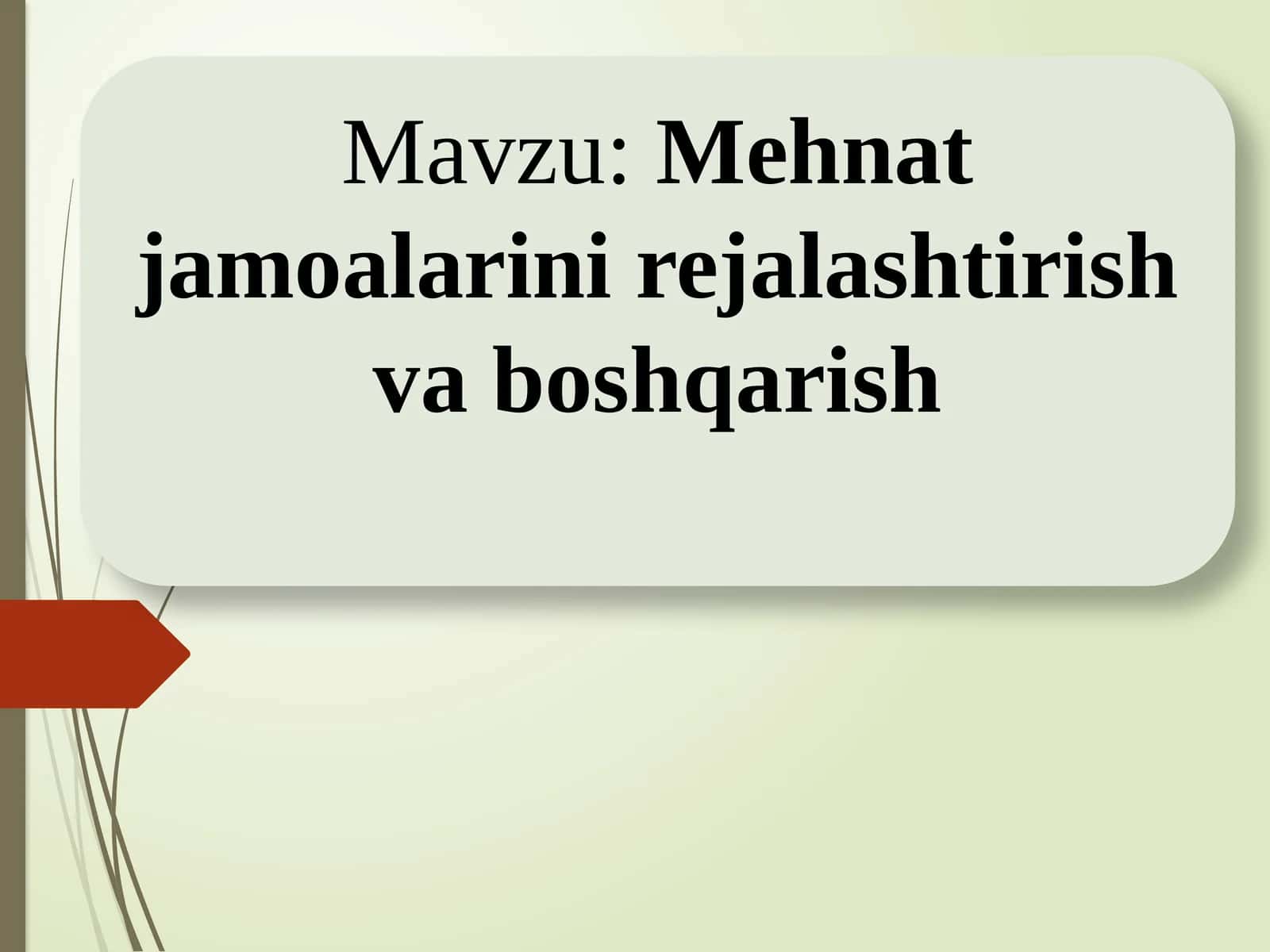 Mehmat jamoalarini rejalashtirish va boshqarish