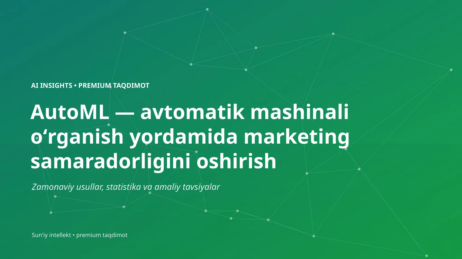 AI INSIGHTS • PREMIUM TAQDIMOT