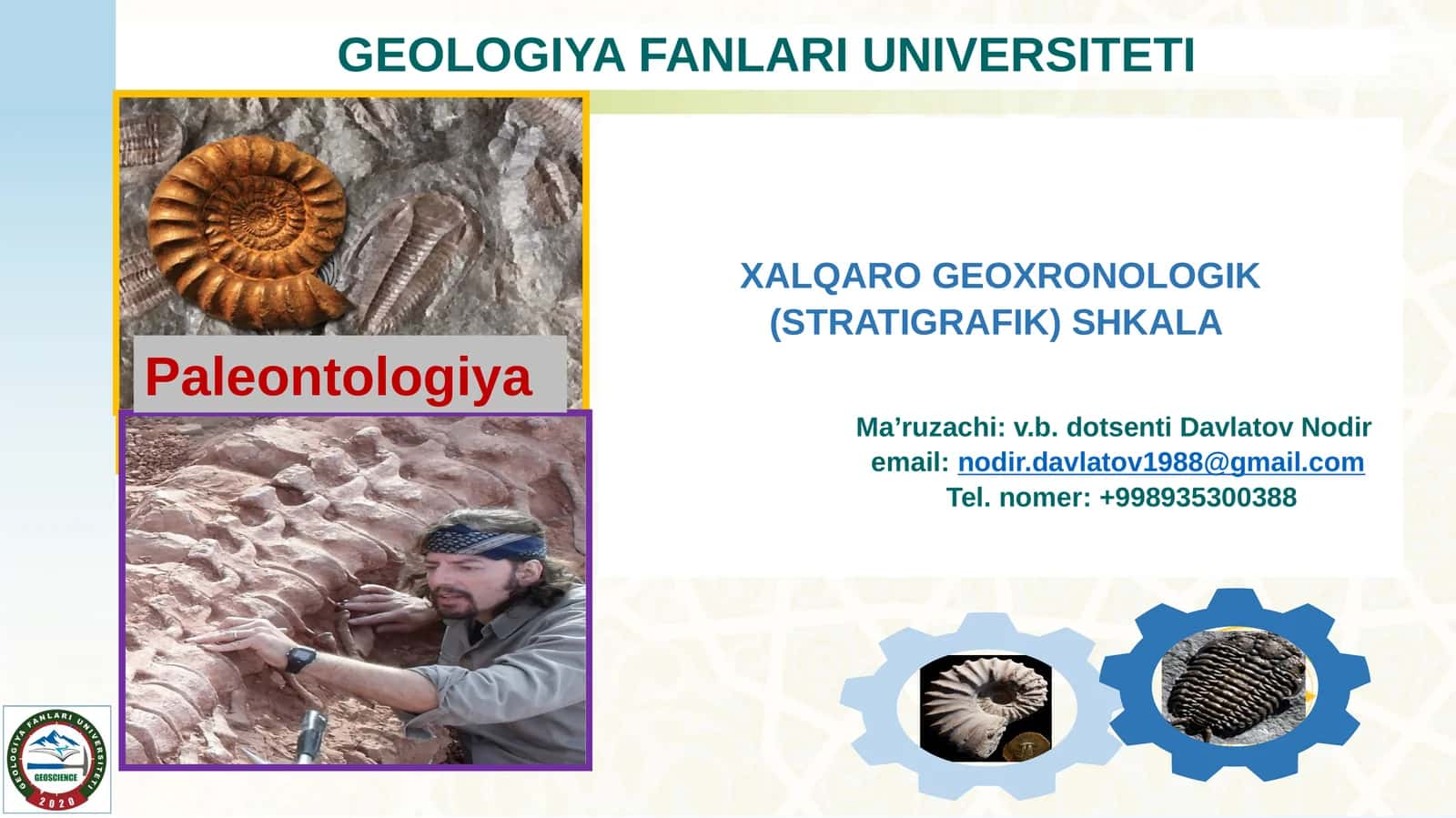 XALQARO GEOXRONOLOGIK (STRATIGRAFIK) SHKALA