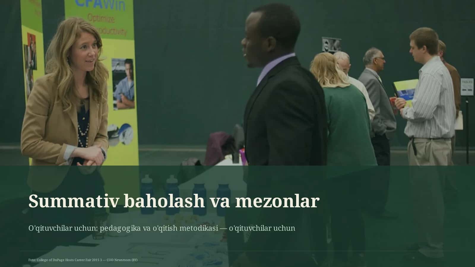Summativ baholash va mezonlar