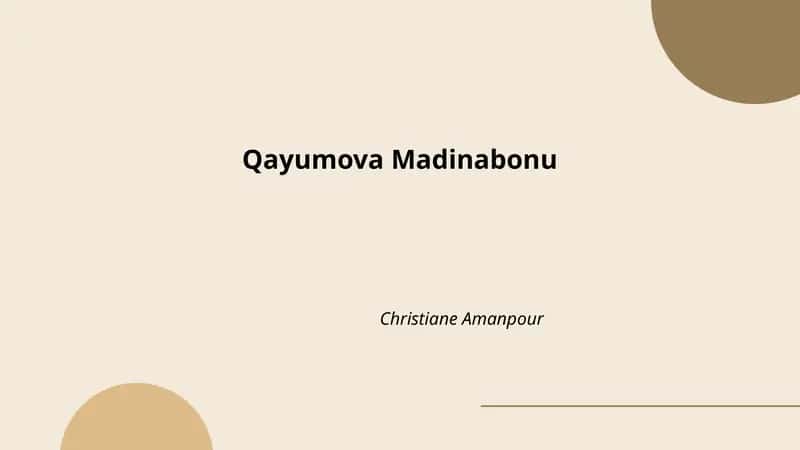 Qayumova Madinabonu