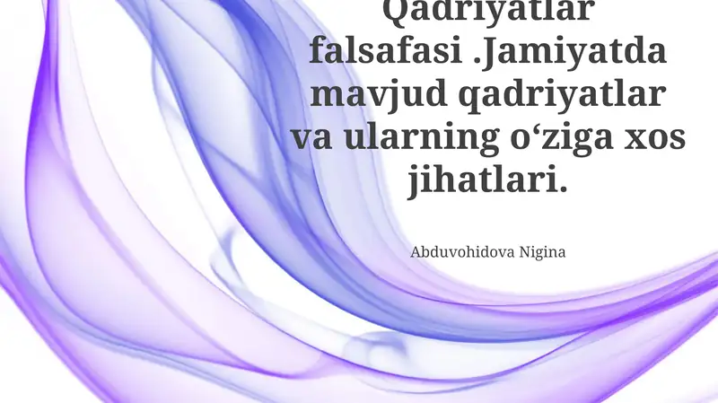 Qadriyatlar Falsafasi