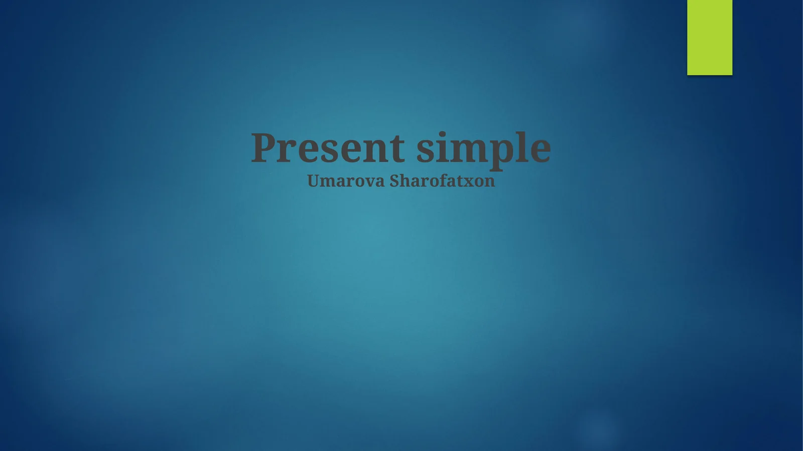 Present simple