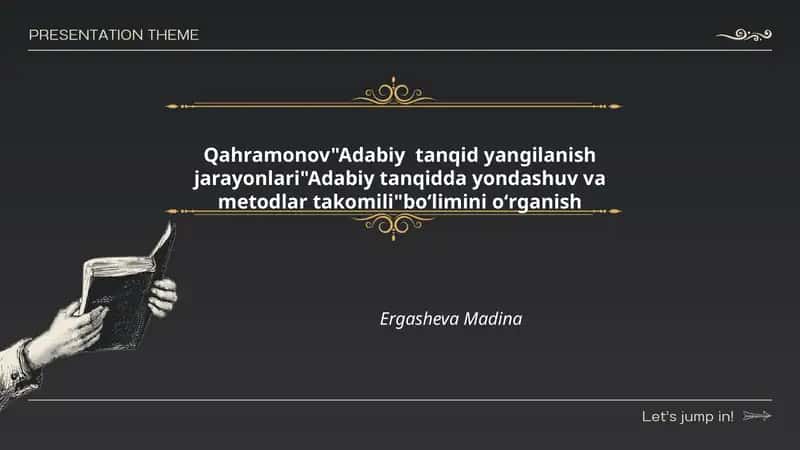 Adabiy tanqid yangilanish jarayonlari