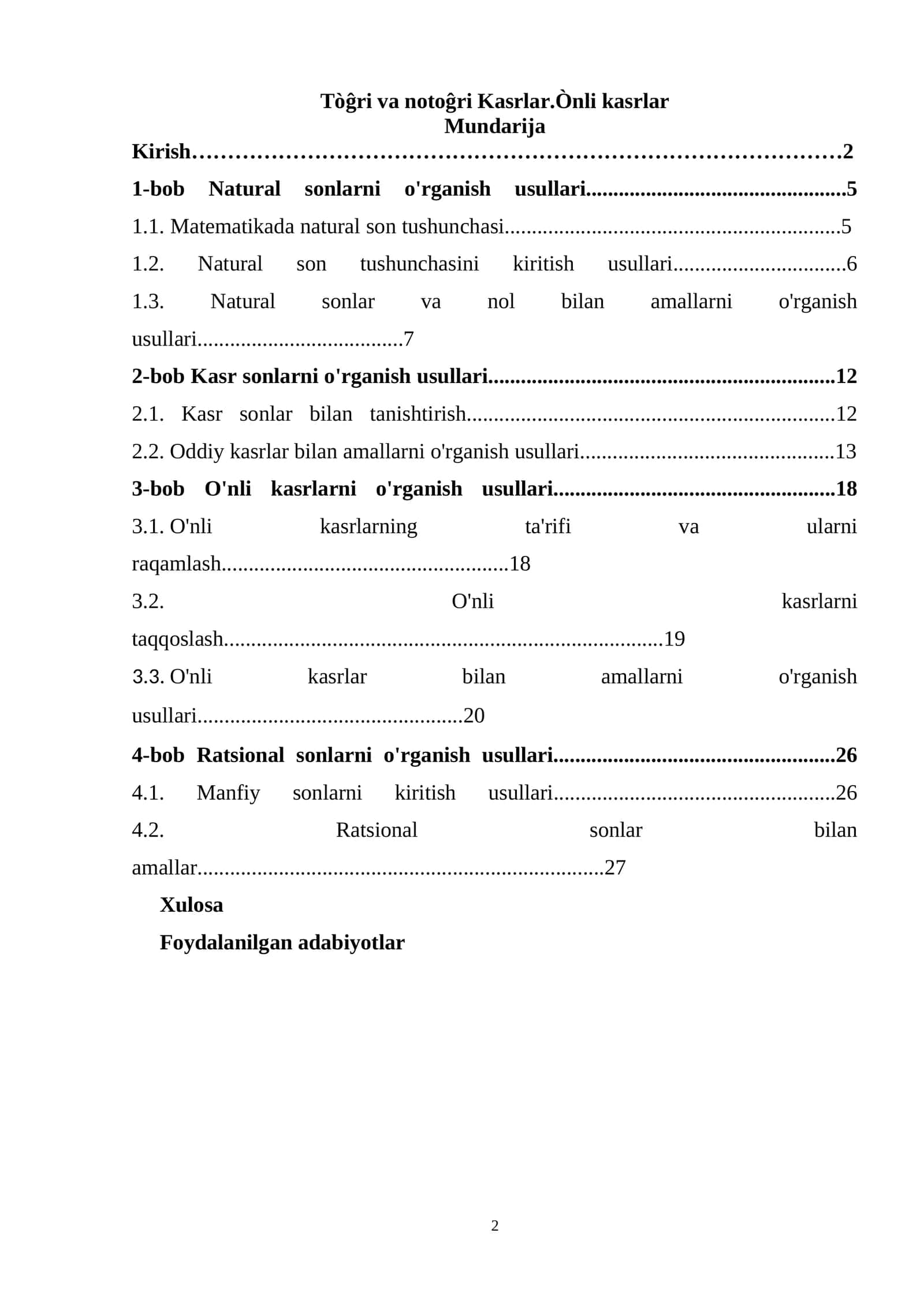 Tòĝri va notoĝri Kasrlar.Ònli kasrlar