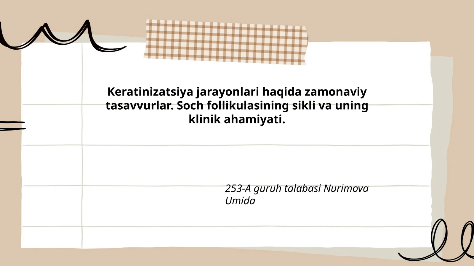 Keratinizatsiya jarayonlari haqida zamonaviy tasavvurlar