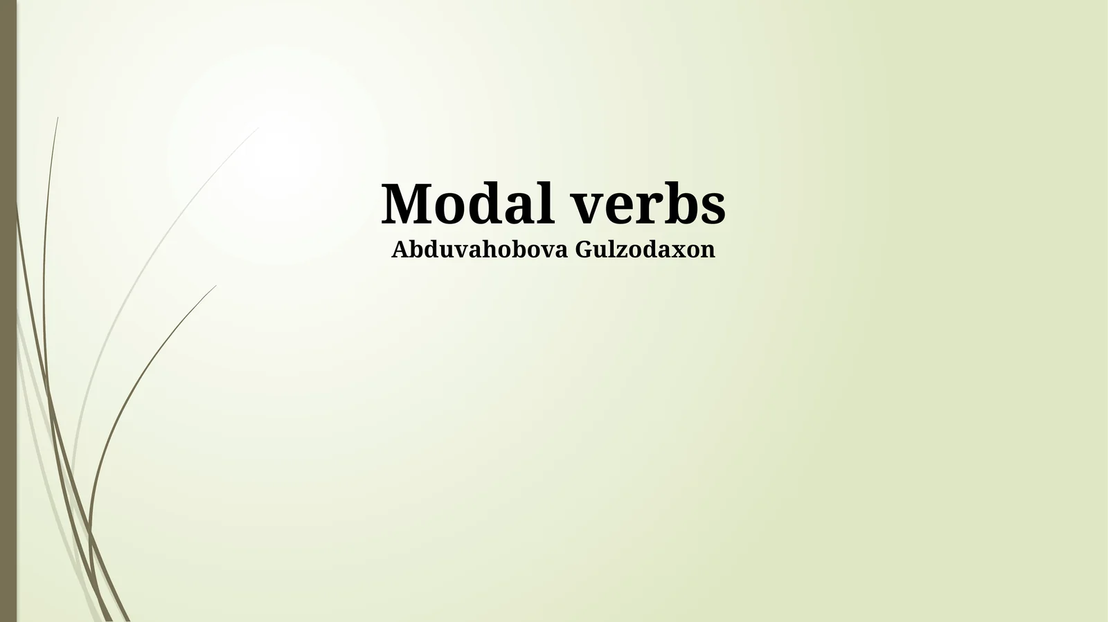 Modal verbs