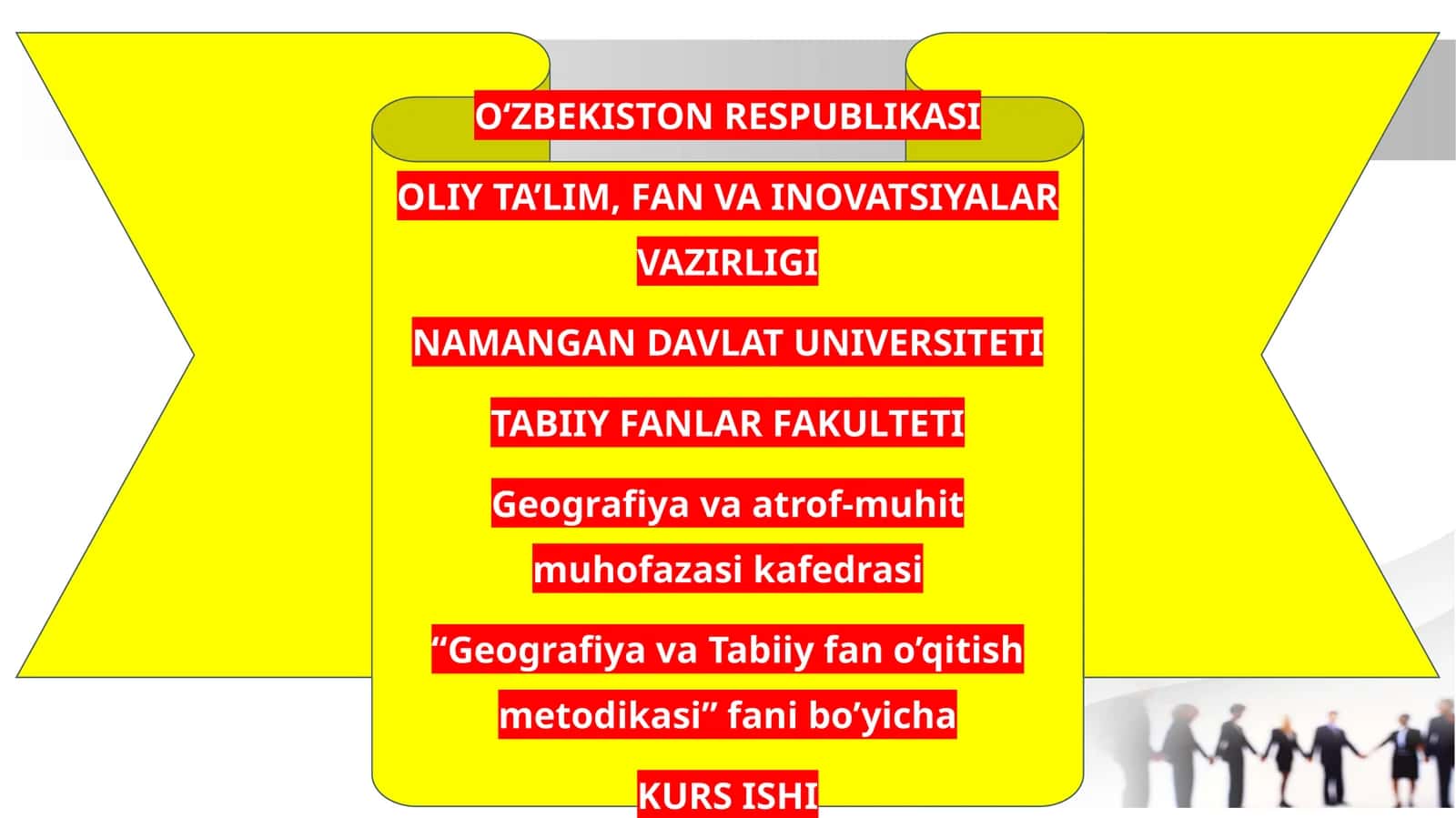 Maktabda geografiya kursi uchun dasturiy ta'minot