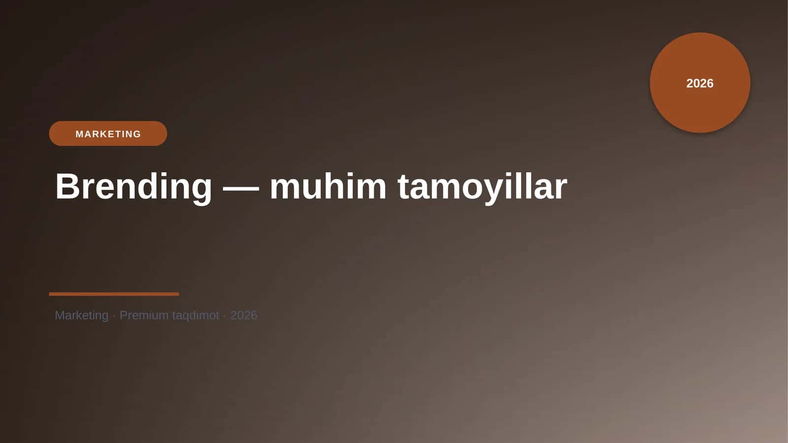 Branding — muhim tamoyillar