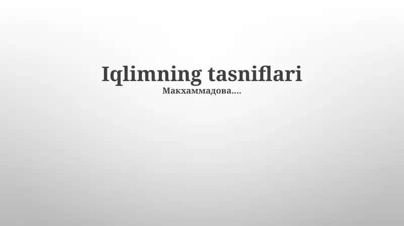 Köppen iqlim tasnifi