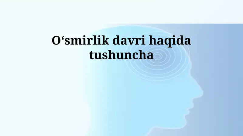O'smirlik davri haqida tushuncha